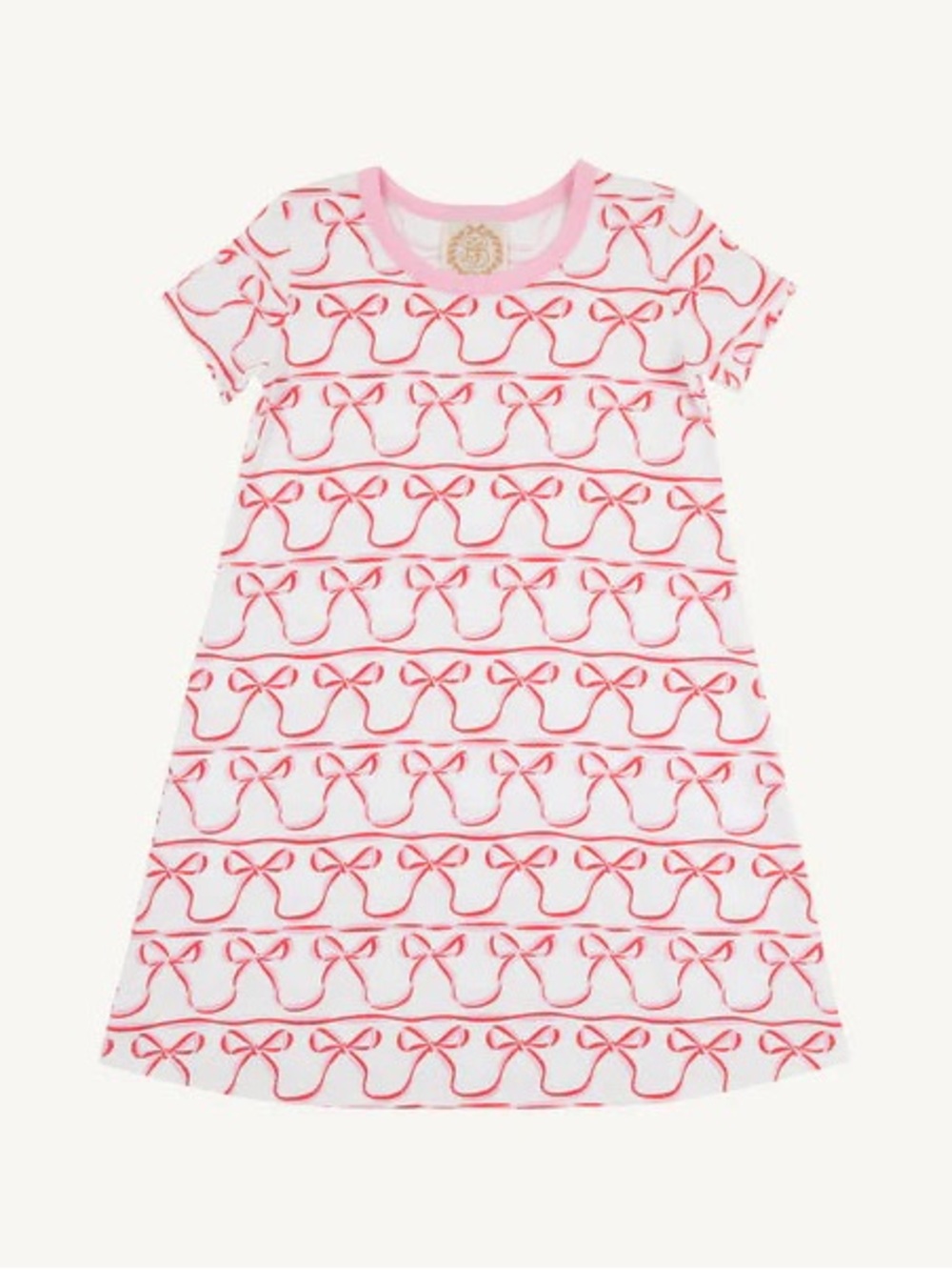 TBBC | Short Sleeve Polly Play Dress - Birdies Bows with Pier Party Pink